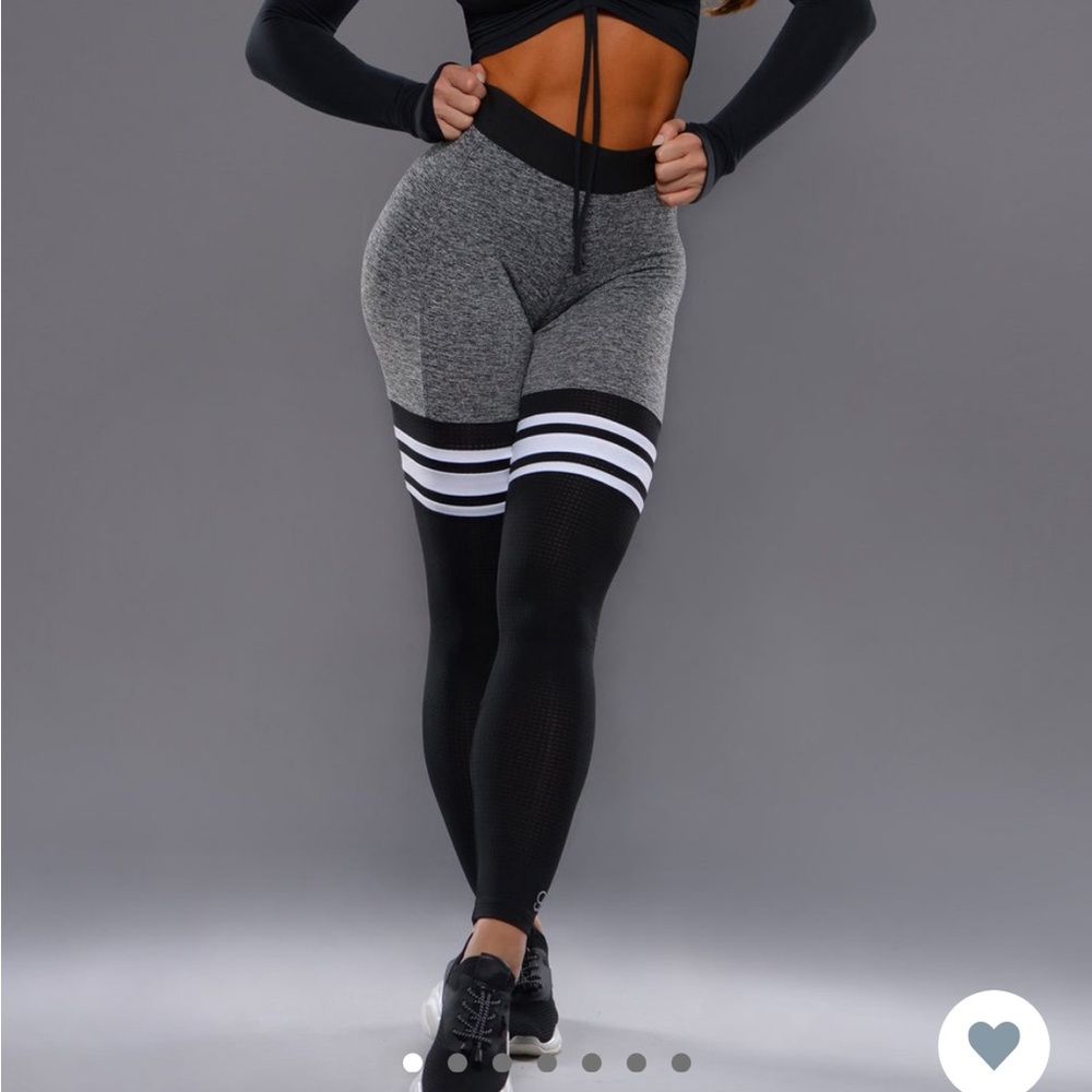 Bombshell Leggings gray/black thigh high